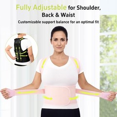 Posture Corrector for Women and Men, Back Brace Small, Pink