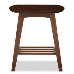 Baxton Studio Sacramento Mid-Century Modern Scandinavian Style End Table Dark