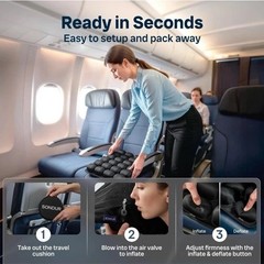 Sondur Travel Cushion Airplane/Office/concert/church.. Seat Cushion Inflatable