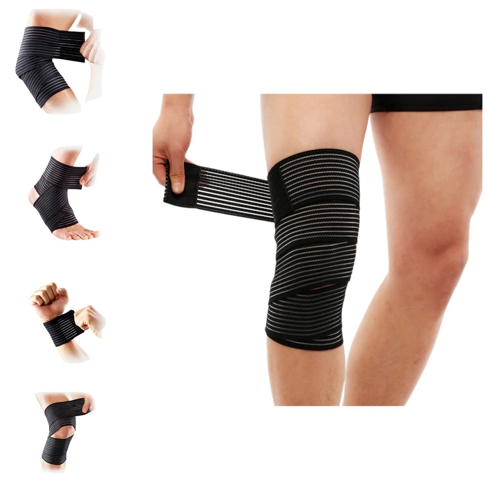 Elastic Breathable Wrap Ankle Extra Long Elastic Knee Wrap Compression Bandag…
