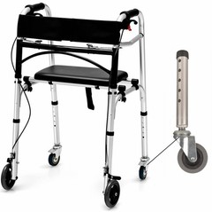 Walker Wheels, Swivel Universal Caster Wheel with 5 3 inches, Silver