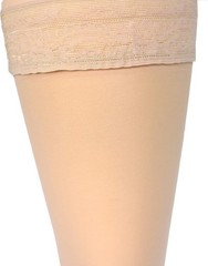 TRUFORM Sheer Thigh Highs Silicone Lace Band 20-30mmHg (Beige) Small