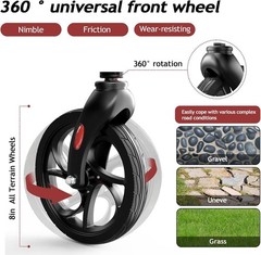 Aojin (Red) Lightweight Foldable Rollator Walkers with Seat for Seniors, 350 lbs