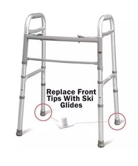 Carex Walker Glides – Universal Skis 1 Pair (Pack of 1), White