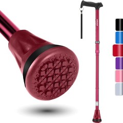 Walking Cane-Foldable,Adjustable,Collapsible,Heavy Duty All Terrain Tip