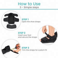 Post Op Shoe – Lightweight Medical Walking Boot w/Adjustable Straps LARGE, Vive