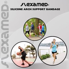 FlexaMed Silicone Arch Bandage (Pair) – Eases flat feet, plantar fasciitis pain
