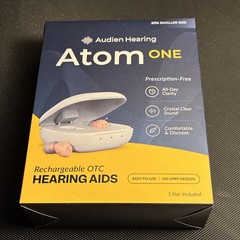 Audien Hearing Atom ONE CIC Rechargeable Digital Hearing Aid Crystal Clear Sound