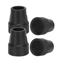 Rubber Cane Tips 1″ (4 X 25Mm), Heavy Duty End Stoppers for Walking Cane, 1 Inch