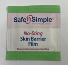 75 Safe n Simple SNS80775 No Sting Skin Barrier Film Exp 07/2026