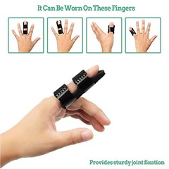Koicarelife 5 Pcs Trigger Finger Splint , Brace for One Size, Black