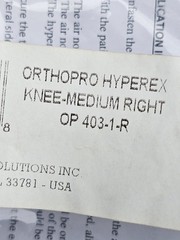 Orthopro Hyperex Knee Brace OP-403-1-R Size Medium M For Knee