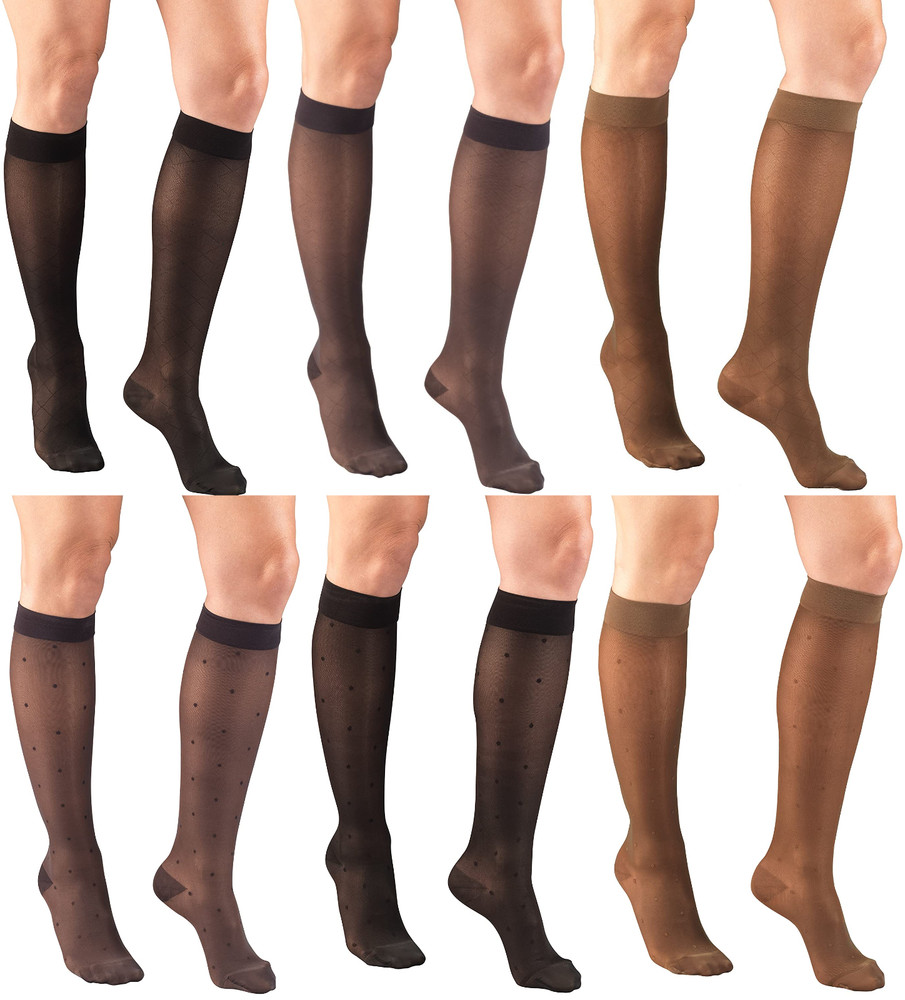 Truform Women’s Sheer Compression Support Stockings Knee High 15-20 mmHg 1x Pair