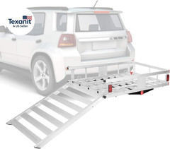 Hitch Cargo Carrier, 50″X29.5″ Aluminum Wheelchair Scooter Mobility Carrier with