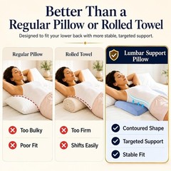 Comfortable Back Pain Relief Pillow with Removable Cover – Perfect for Sleepers