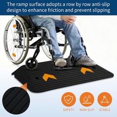 4″ Rise Rubber Wheelchair Ramp Threshold Ramps Doorway 33069 LBS Capacity