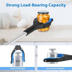 34″ Heavy-Duty Grabber Reacher Tool 2-Pack: Foldable with 360° Rotating Head