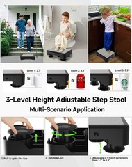 LIFTOZA Adjustable Step Stool for Adults, Noctilucent Bed Step Stools, 600 LB…