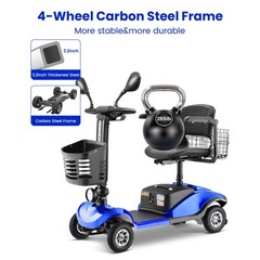 Foldable All Terrain Mobility Scooter 350W 12V20AH Dual Battery Elderly Adult