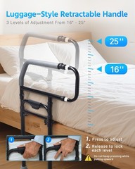 Bed Rail for Elderly Adults Safety – Adjustable Bed Assist Rail for Seniors