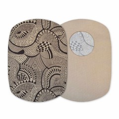 Tan Geometric Custom Ostomy Pouch Cover Ileostomy Colostomy Urostomy Bag Cover