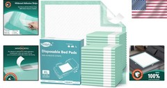 Extra Large Disposable Bed Pads 30“x36“ – Soft, Breathable, & Adhesive Backing