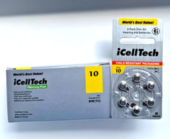 iCell Tech Size 10 PR70 P10 MF ZA Hearing Aid Batteries (120 Pack)