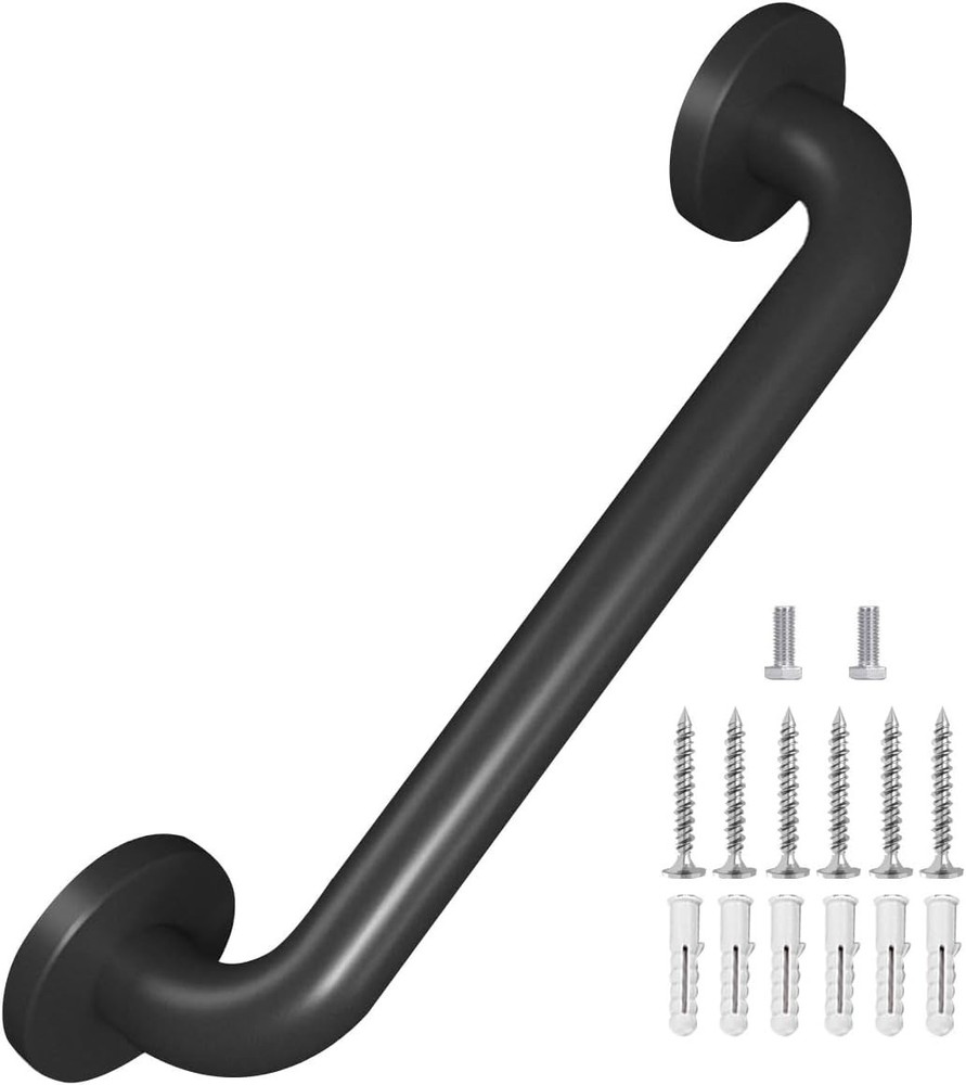 Metal Industrial Stairs Grab Wall Handrail Staircase Steps Indoor Black