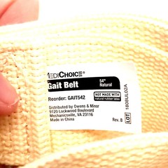 MedChoice Gait Belt GAIT542 54″ – Patient Aid „Stability Belt“ NEW White