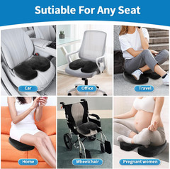Memory Foam Seat Cushion for Office Chair & Car – Tailbone, Sciatica & Coccyx Pa