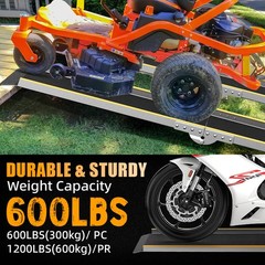 71″ Aluminum Shed Ramp 6′ Folding Loading Ramp for Motorcycle E-Bike Dirt Bike