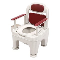 Bedside Toilet Portable Toilet Floor Standing Toilet W/Tissue Box 300kg/661.39lb