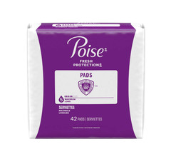 Poise Maximum Absorbency Incontinence Pads Long 84 Ct for Women