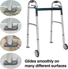 Top Glides 5″ Walker Wheels Kit with GlidePads & Universal Ski Glides, 6-Piec…