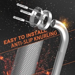 Satin Brushed Nickel Shower Grab Bars 24 Inch w/Anti-Slip knurled Grip