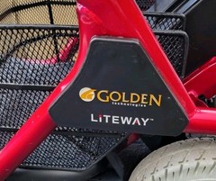 Golden Technologies 4-Wheeled Red Mobility Scooter (2) new batteries & charger
