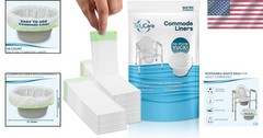 Value Pack of 48 Leak-Proof Disposable Toilet Liners for Home and Medical Use