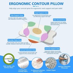 Cervical Neck Pillow for Pain Relief | Ergonomic Memory Foam Support