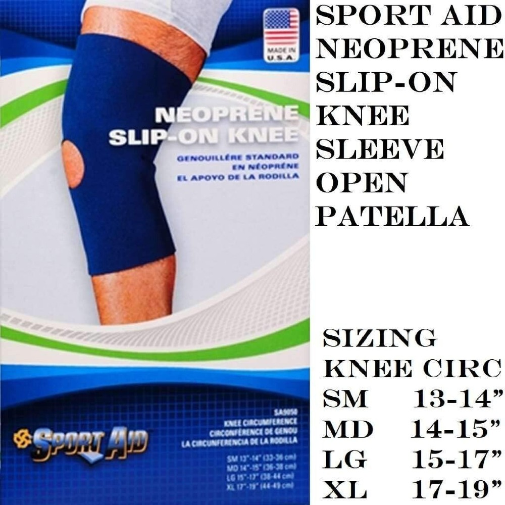 Sport Aid SA9050 Neoprene Slip On Knee Brace Support Open Patella Medium 1 ct