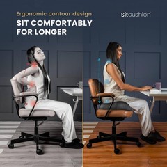 SitCushion Extra Large Memory Foam Seat Cushions X-Large, Black & Dark Gray