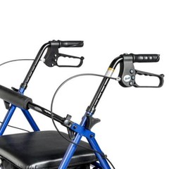 Rollator Rolling Walker 6 in. Wheels Fold Up Removable Back Support Padded Seat