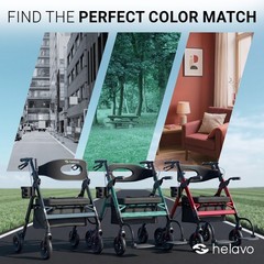 Helavo 2-in-1 Bariatric Walker Wheelchair Combo 500 lb Extra Wide All-Terrain