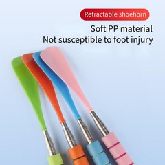 Stretchable Metal Shoehorn 30‑71cm Long Handle Elderly Pregnant Aid Tool