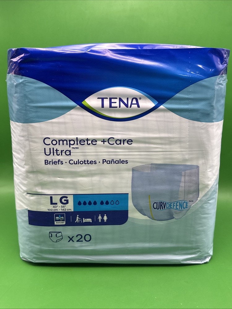 Tena Complete + Care Ultra with CurvDefence Large 40”-56” 20 Count