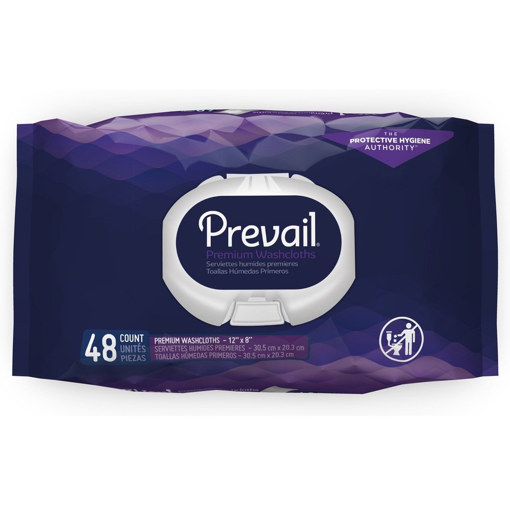 Prevail Personal Wipe with Aloe and Vitamin E, 8 X 12 Inch (CS/12)
