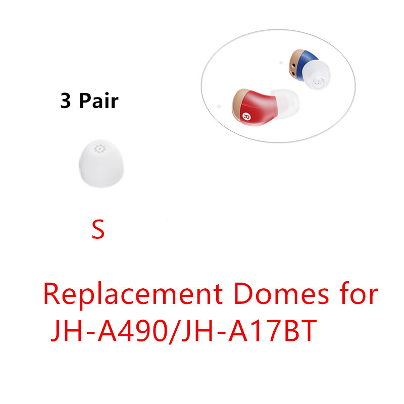 3 Pair Small Size Ear Domes For Jinghao A490 A17BT Hearing Aids Replacement