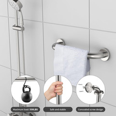 12″ Stainless Steel Grab Bar Brushed Nickel Wall Mount Bathroom Shower Handle