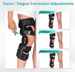 Post Op Hinged Knee Brace ROM Adjustable Orthopedic Support Right Leg Adult