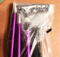 New Open Box Purple Yayayo Adjustable Walking Cane, Stand Assist & LED Lights
