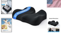 Versatile Ergonomic Memory Foam Cushion for Car, Office & Gaming Chairs – Black